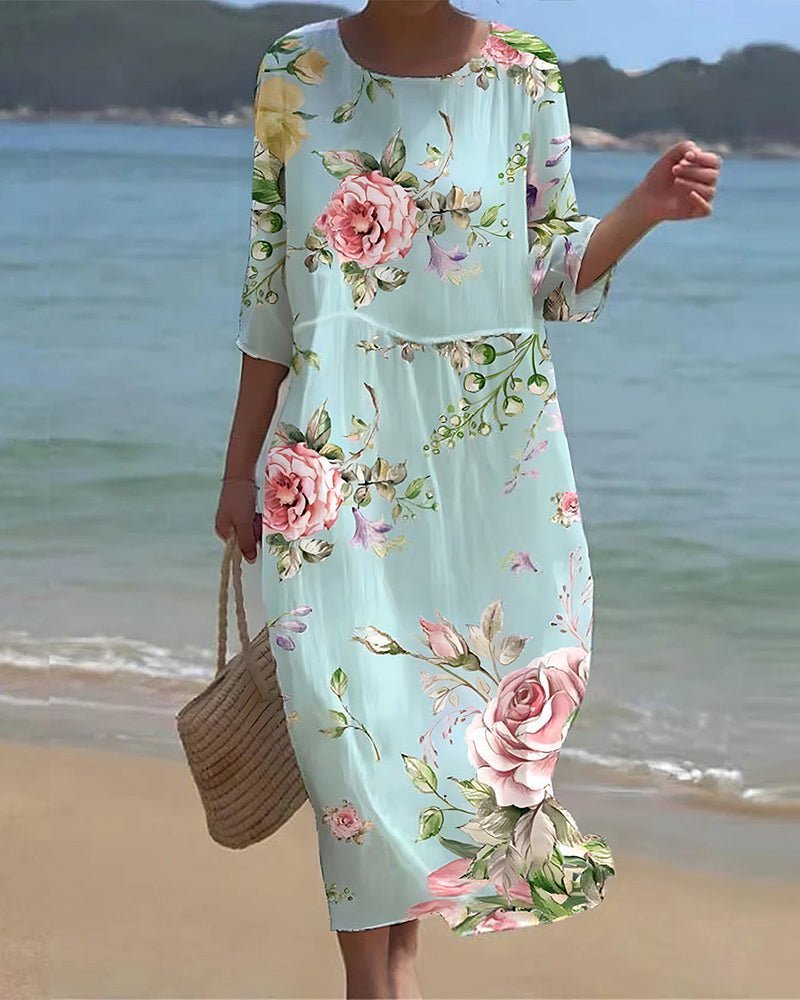 Tracy - Sunset Flower Dress