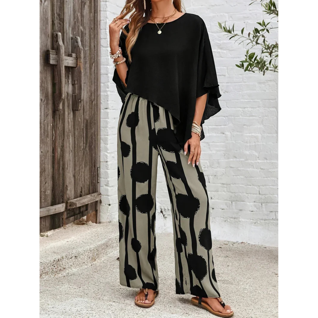 Kalliope - Comfortable Elastic Waist Two-Piece Set