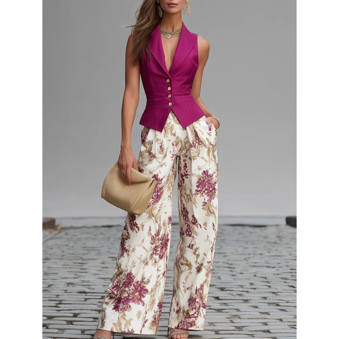 Beatrix Floral Print Pants Set