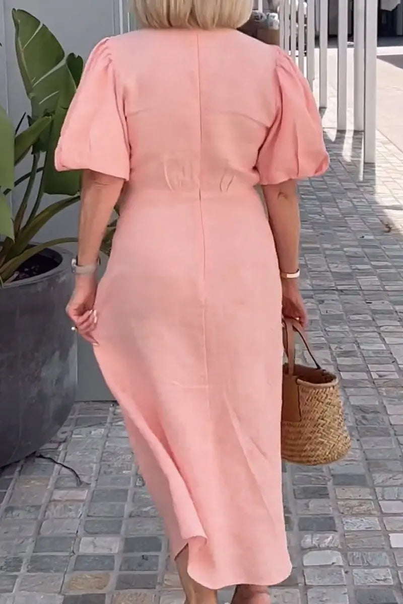 Stella - Elegant V-Neck Dress