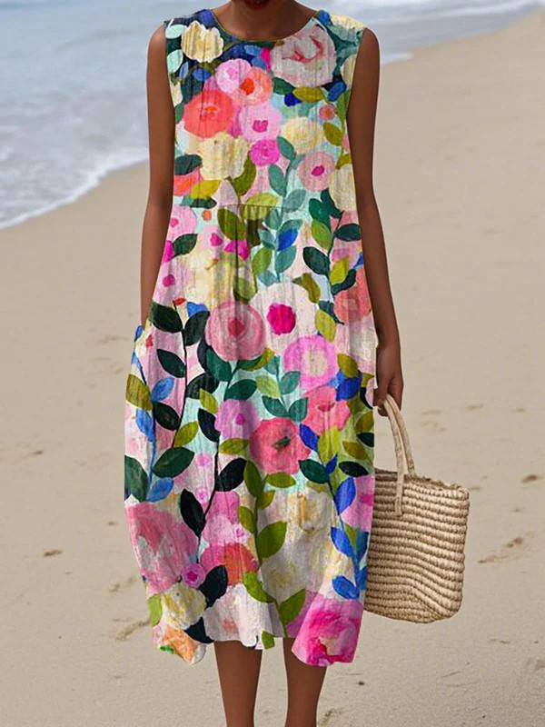 Ava Floral Midi Dress