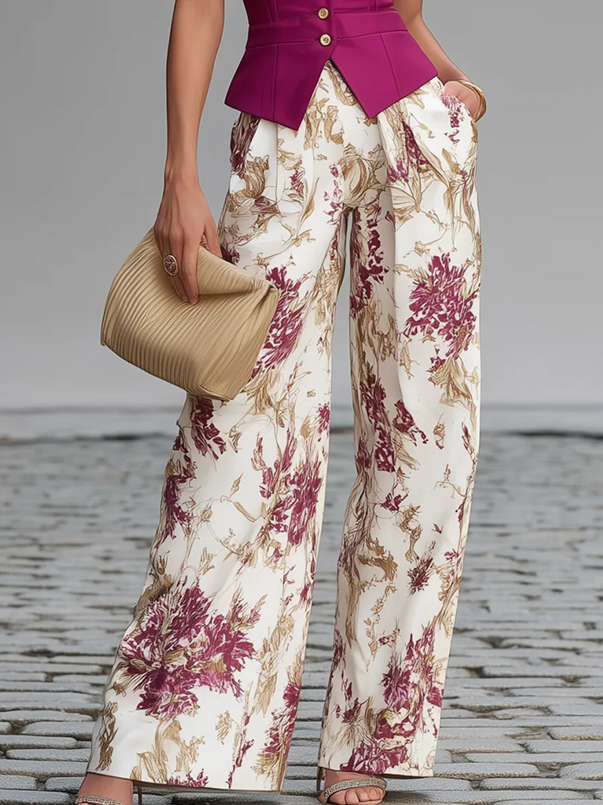 Beatrix Floral Print Pants Set