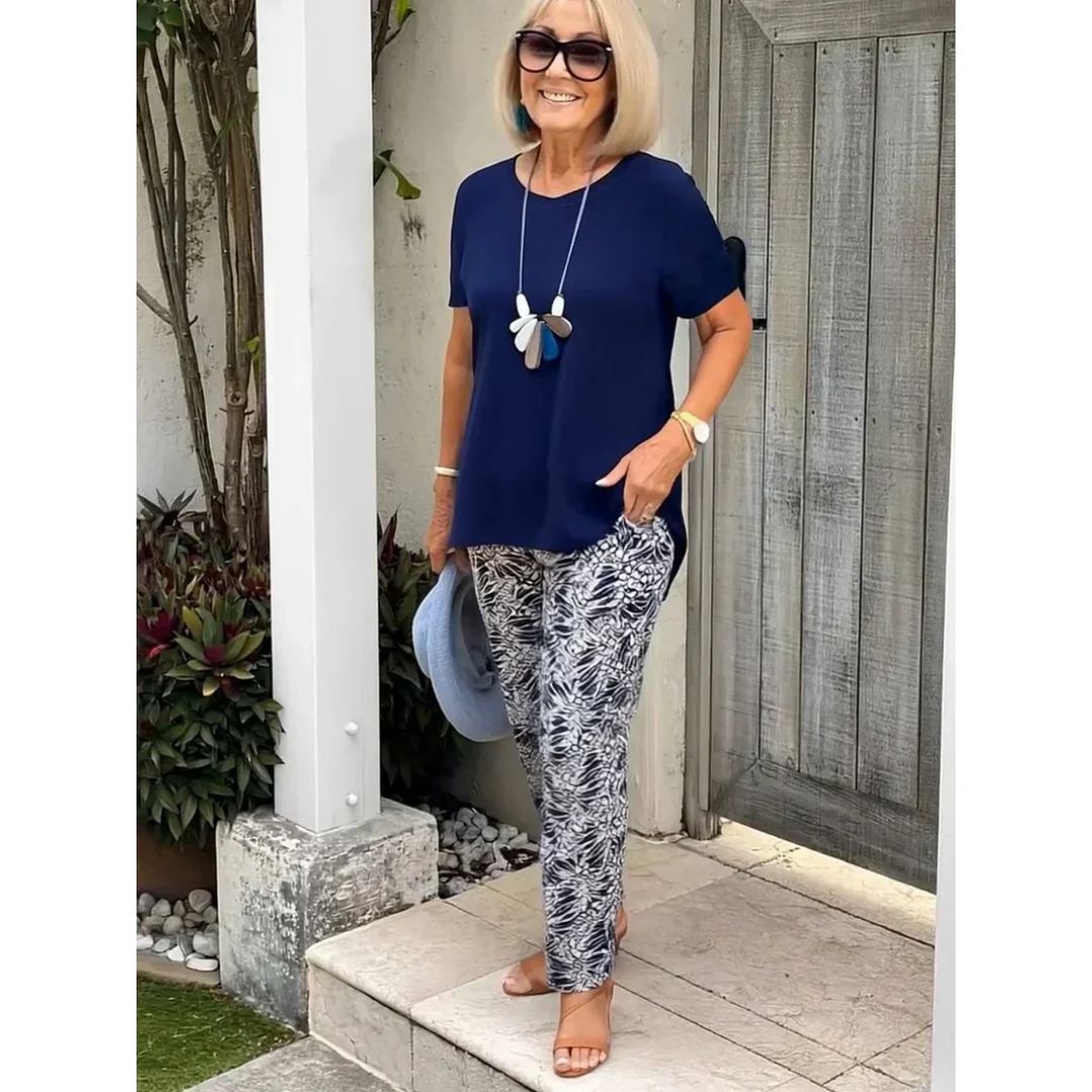Leticia™ Loose Two-Piece Set | Relaxed-Fit Top and Flowy Pants