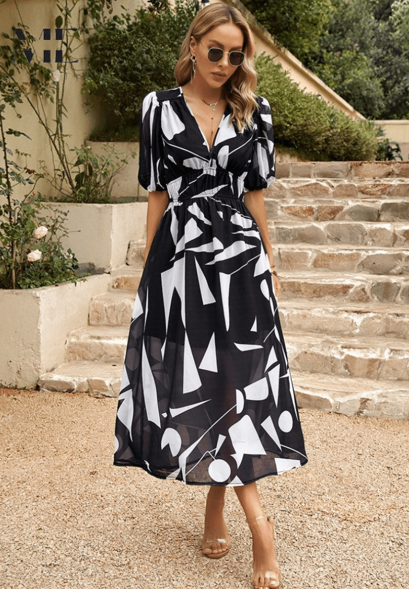 Lorenza – Elegant Spring Midi Dres