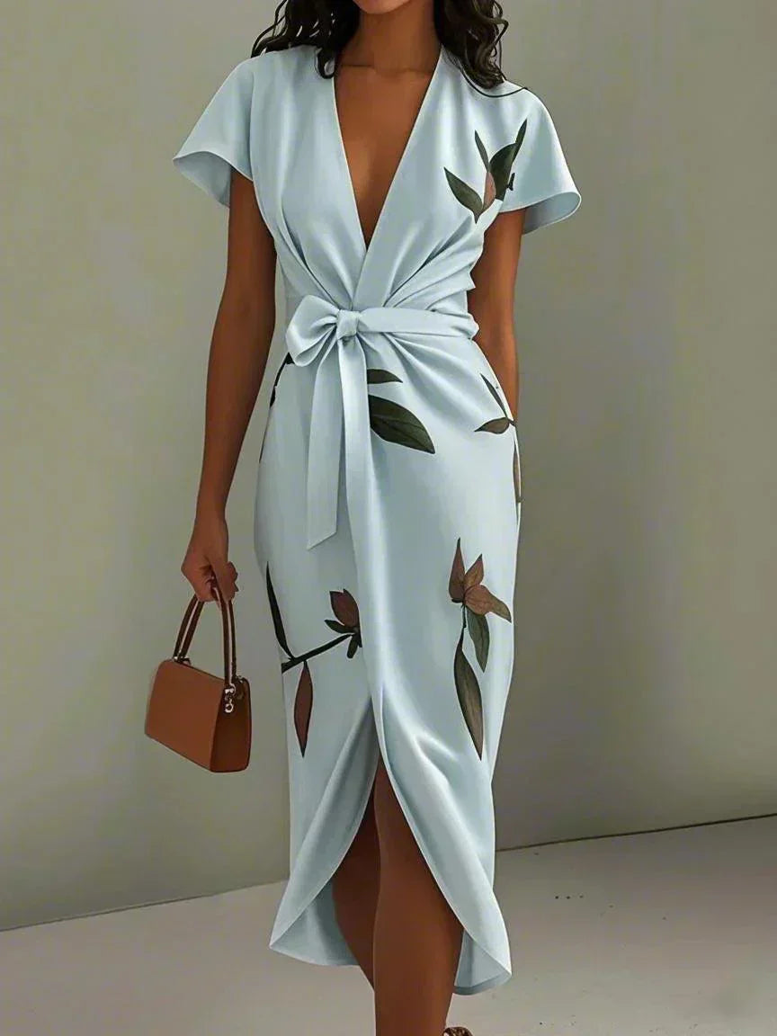 Tess - Elegant Wrap Midi Dress